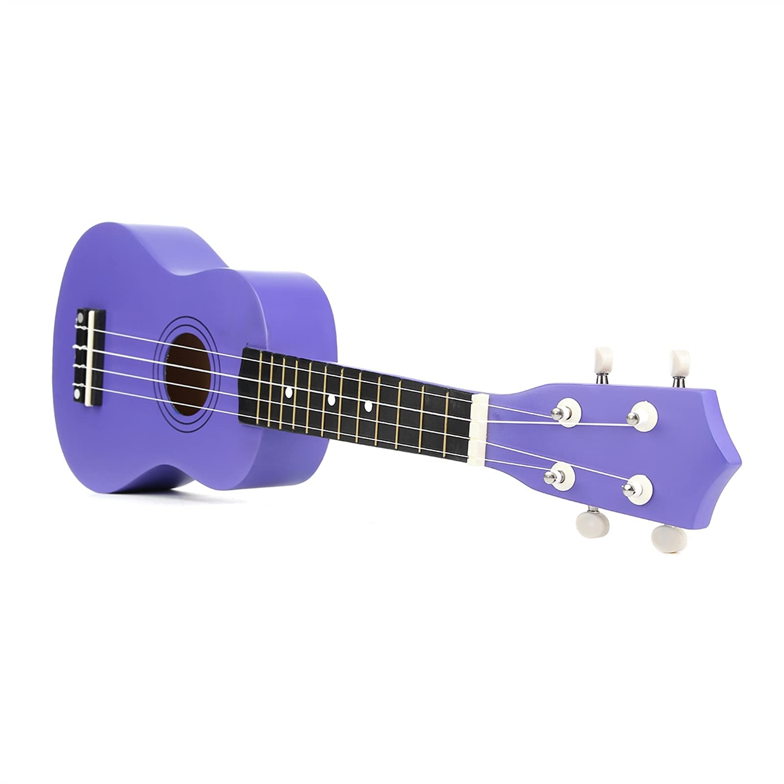Studente Ukelele 21 Pollici 12 Fret Soprano Soprano Ukulele Ukalele 4 Stringhe Chitarra Hawaiana Instrusione Musicale Set Kit + Tuner + Stringa + Cinturino + Borsa Ukulele Hawaiano
