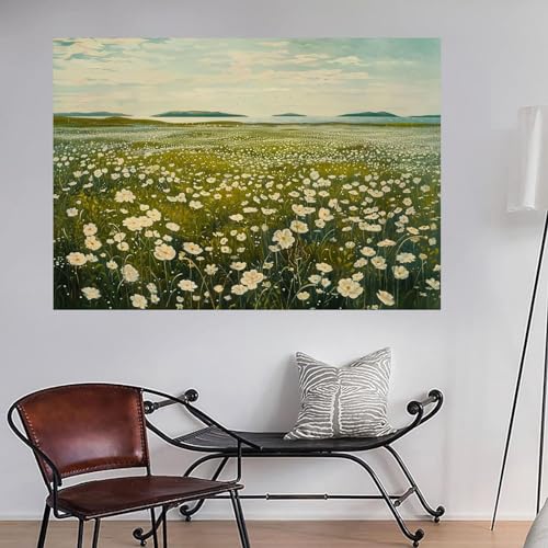 Tableau decoration murale salon paysage rétro encadré 60x80