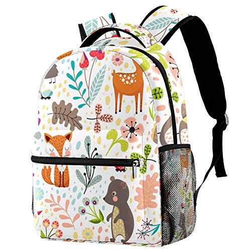 Preisvergleich Produktbild Cartoon Zoo Igel Schulrucksack Mädchen Schulranzen Jungen Schultasche Rucksack Wasserdicht Daypack Freizeitrucksack Teenager Rucksäcke 29.4x20x40cm