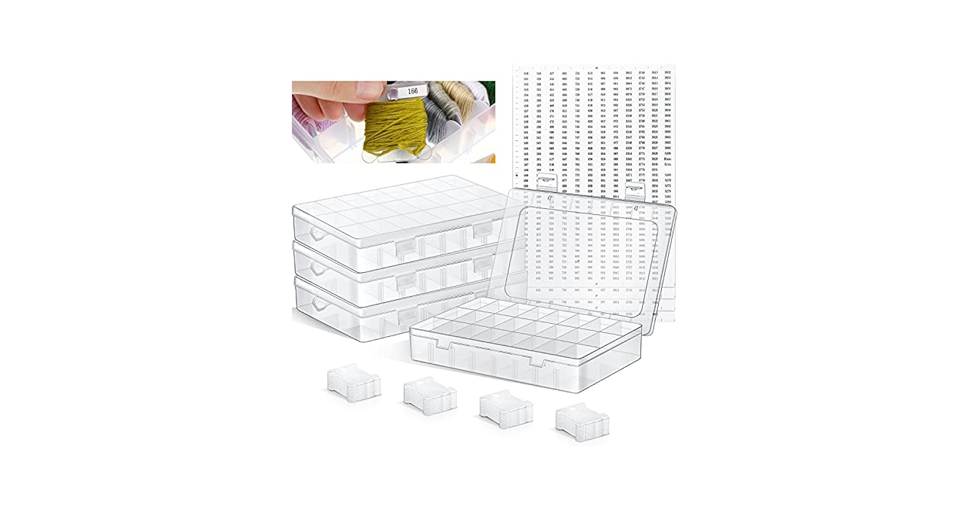 刺繡盒 Amazon.com: Queekay Embroidery Floss Organizer Box Set