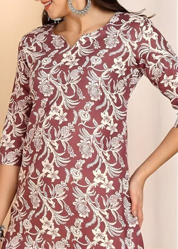 Image of Women's Short Kurti in TopsTunic Rayon Cotton Blend | Ladies Ethnic Tunic