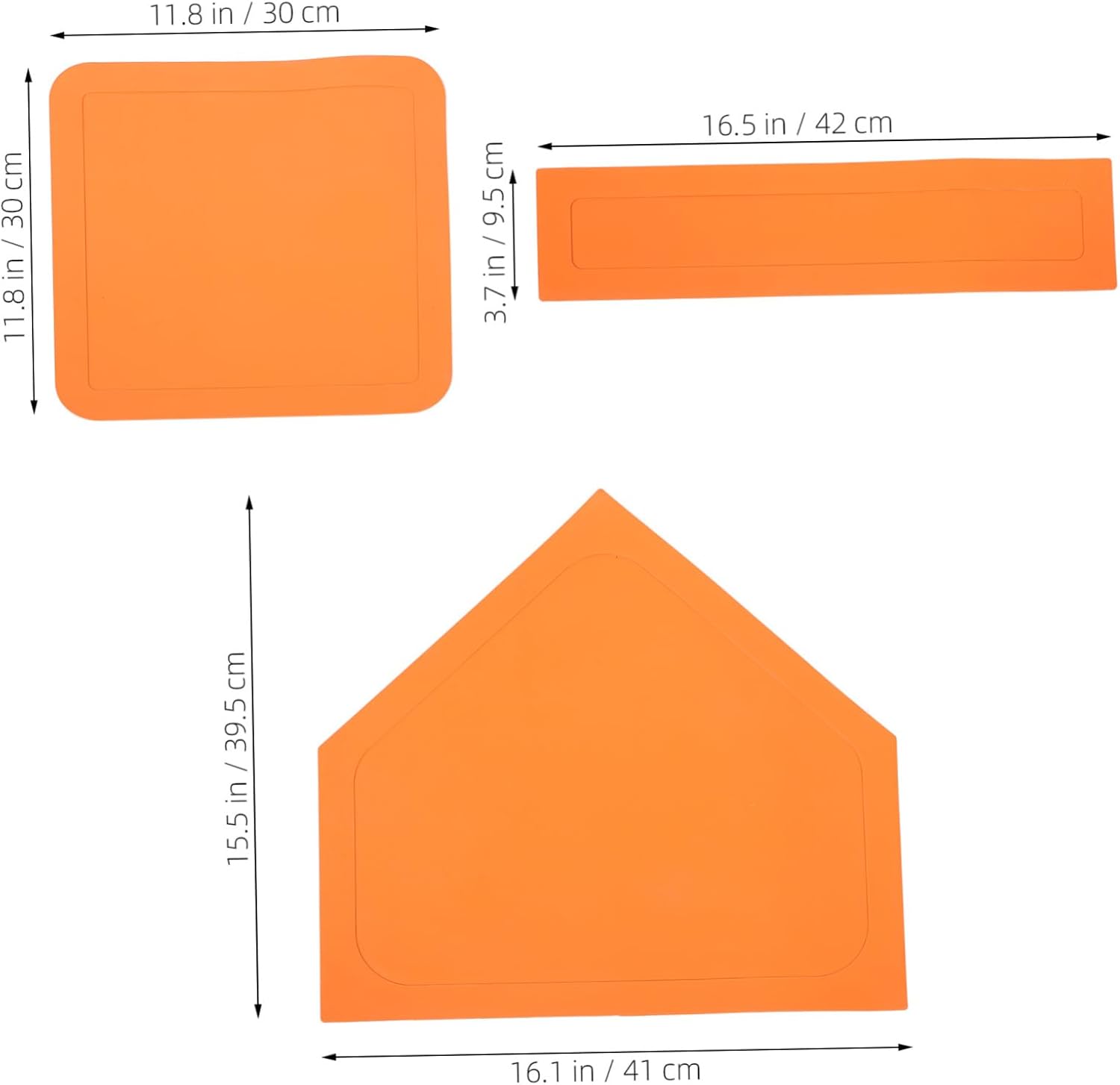Milisten 5pcs Baseball Bases for Boys and Girls Softball Pitching Mat Baseball and Softball Bases Field Official Pitcher Plate