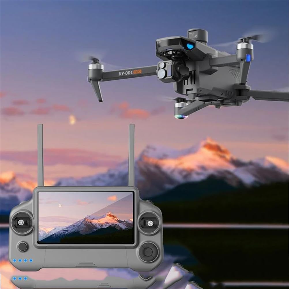 Dual battery,ky001 dron zdalnie sterowany, trójosiowy ptz 4k, profesjonalna fotografia lotnicza, gps, transmisja obrazu cyfrowego, sterowanie ekranem