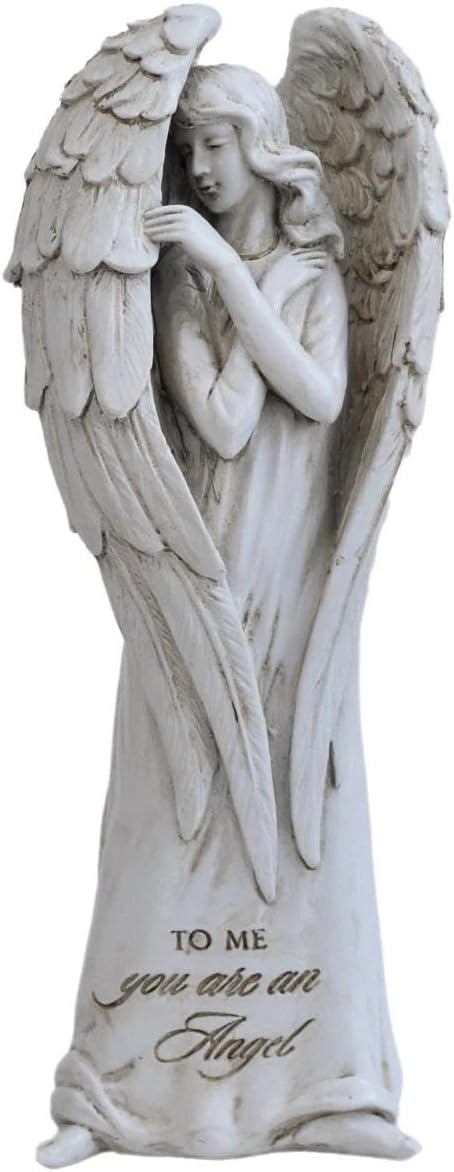 Angel Figurines Resin Guardian Statues, Inspirational Home Decor Sculptures with Heartfelt Sayings, Memorial Gifts for Women Mom Birthday Idea, Perfect for Shelf Desk Office Table