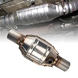 MARSFLUX Catalytic Converter, 2PC 2.25" Universal For Catalyitc Converter Stainless 53005 (EPA Compliant),Converter Catalytic Convertidor Automotive Replacement Emission