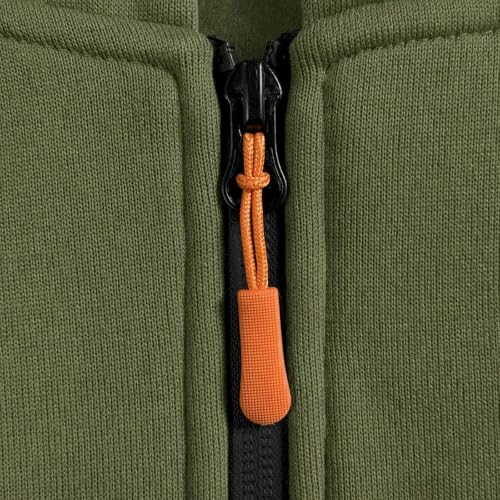 Mens Full Zip Hoodie Drawstring Kangaroo Pockets Casual Travel Sweatshirt - image 8