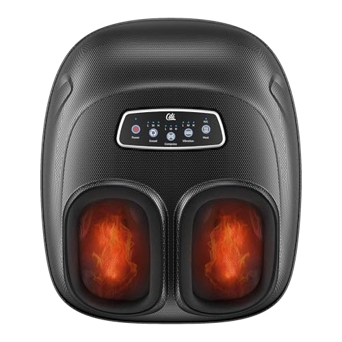 CILI FSA Eligible HSA Shiatsu Foot Massager Machine,Electric Heated Feet Massager for Plantar Fasciitis, Kneading Vibration Compression, Detachable Sleeve,Christmas Gifts for Dad Men