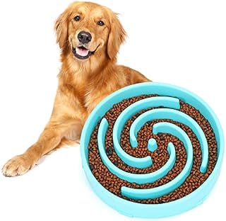 Slow Feeder Bowl for Small Medium Large Dog Maze Dog Food Water Bowl Anti-Slip Puzzle Bowl No Chocking Healthy Interactive Bloat Stop Pet Bowl Dish by WHIPPY