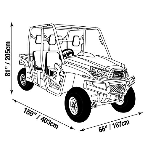 Raider 02-7725 SX-Series X-Large Weather and UV-Resistant UTV 2-Row Seating Storage Cover
