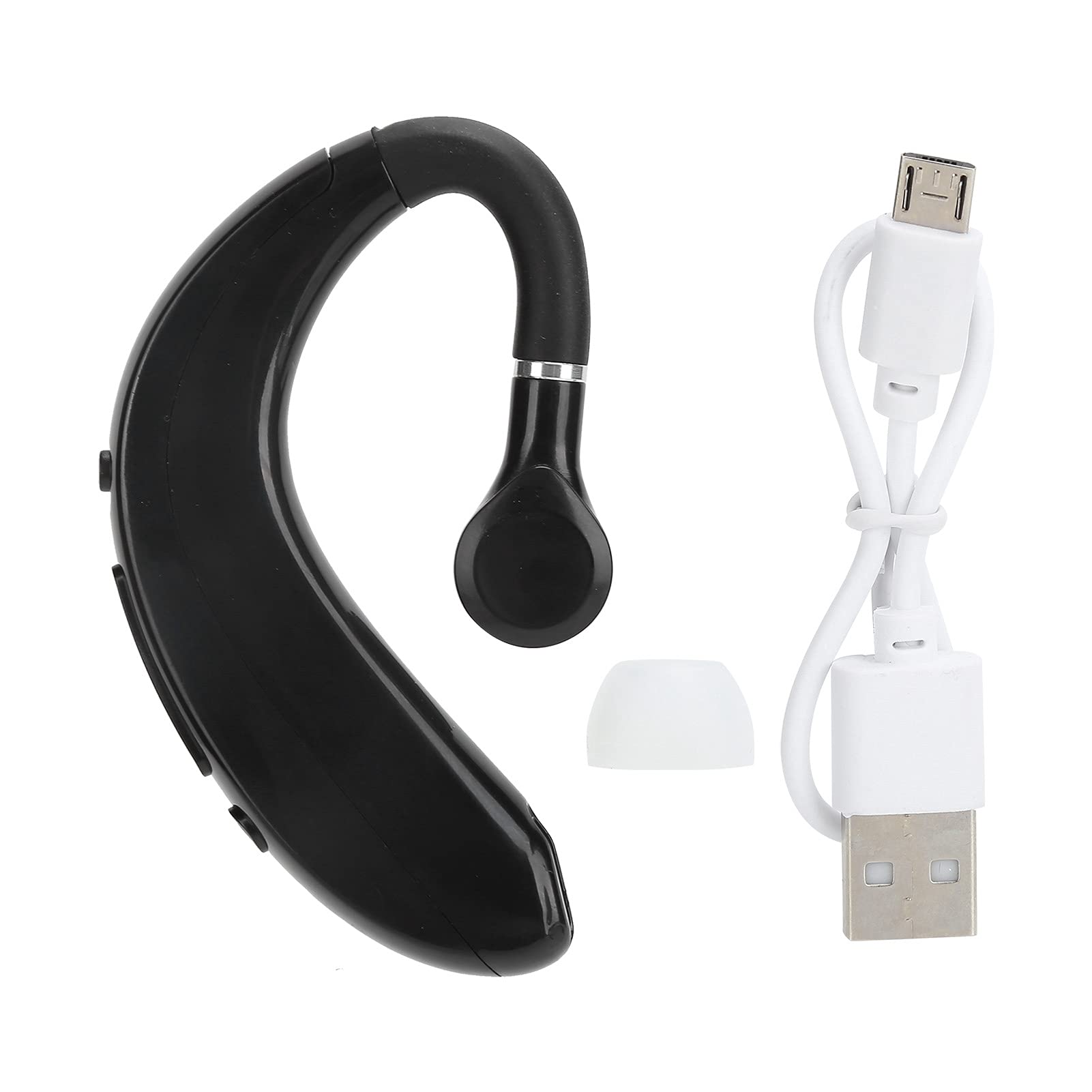 Goshyda Écouteurs sans Fil, Bluetooth 5.0 Rotation à 180 Degrés Réduction du Bruit Oreille Unique Casque D'écoute pour Affaires Parler Sports