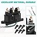 KanSmart Winch Solenoid Relay Contactor 12V 250A Winch Relay Thumb Truck for ATV UTV Boat 4x4 Vehicles 3000-5000lbs Winch with 6 Protecting Caps - Replacement 63070 62135 74900 2875714 70715
