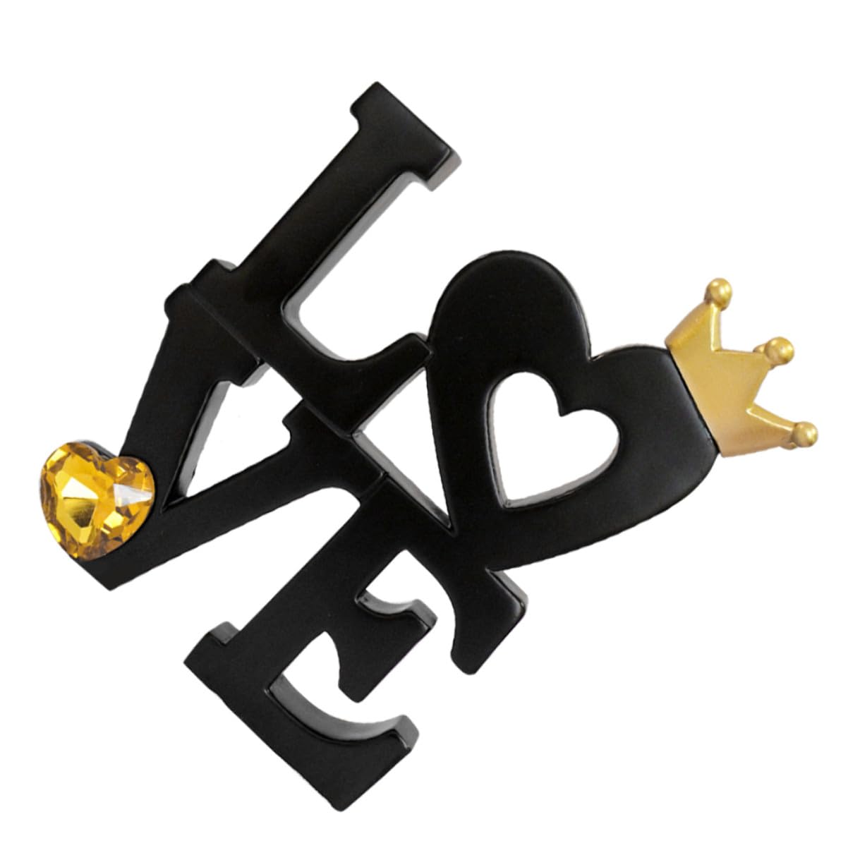 Panneau bois Love noir déco table romantique pour mariage et maison