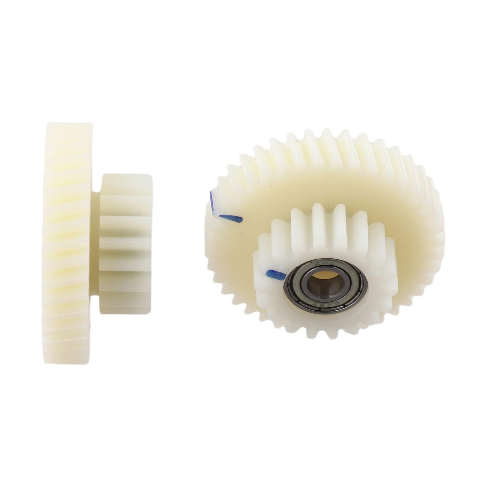 – Motor Gear Set for AKM 95RX Motor, 40T+18T Teeth, Nylon Material, White, 3-Piece Replacement for Ebike