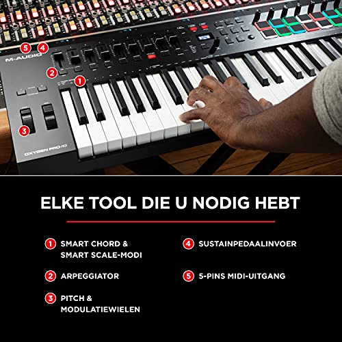 M-Audio Oxygen Pro 49- USB MIDI keyboardcontroller met 49 toetsen met beatpads, toewijsbare MIDI knobs,buttons&faders en… - Image 7