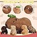 Youthfuljive 6 in 1 Capybara Plush Large Capybara Stuffed Animal with Babies Inside, 14.2