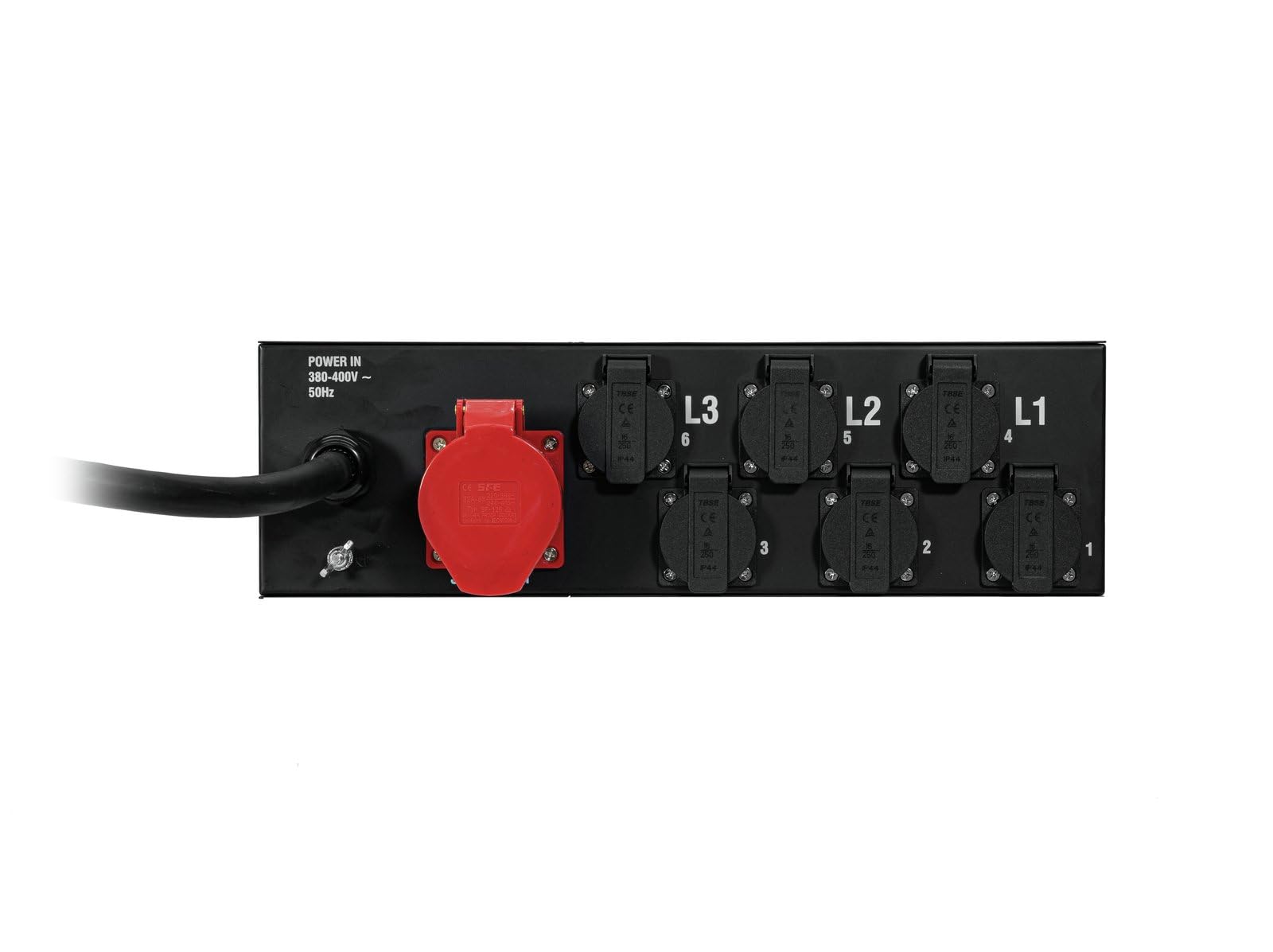 EUROLITE SBM-32B Stromverteiler | 32 A Stromverteiler mit Multimeter im 19" Gehäuse
