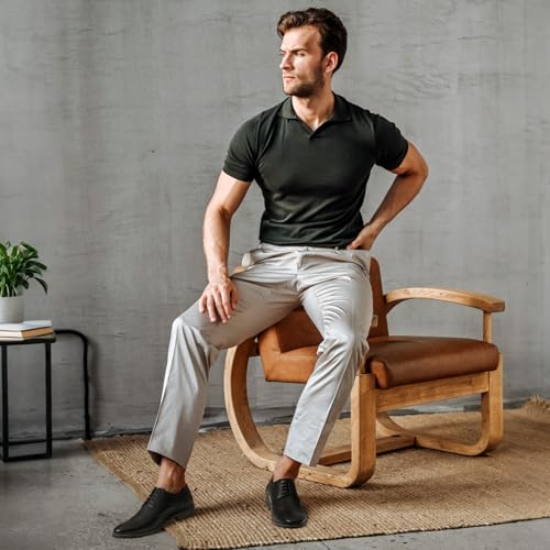 HEEZ Mens Dress Shoes Black Oxford Shoes for Men Wingtip Casual Formal Business Shoe Comfortable Non Slip TPR Outsole3