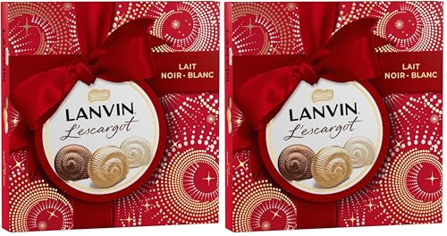 Lanvin - L'Escargot Trio Lait Noir Blanc Chocolat De Noël - 296g (Lot de 2)