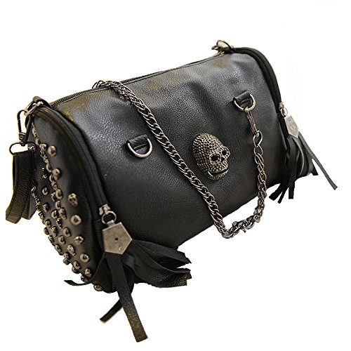 FiveloveTwo Personnalité Crâne Femmes Sacs À Main Sac À Épaule Pochettes Clutches Sacs Bandoulière Noir
