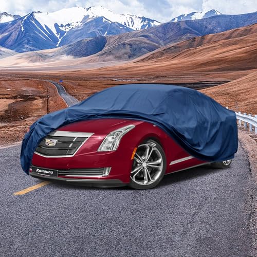 Image of Kaugung Heavy Duty Car Cover Custom Fit Cadillac ELR (2014-2016),Waterproof All Weather Resistant Outdoor Sun Rain Dust Snow Protection with Anti-Theft Lock.(USA Warehouse,Within 3-7 Days)