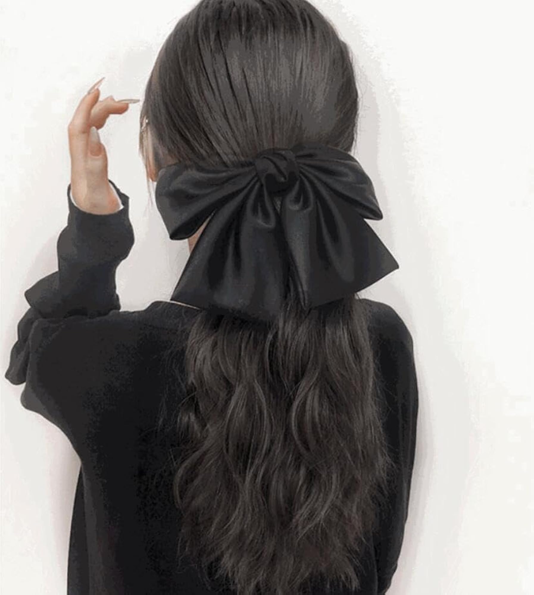 Light Weight Fluffy Ponytail with Large Butterfly Bow Clip