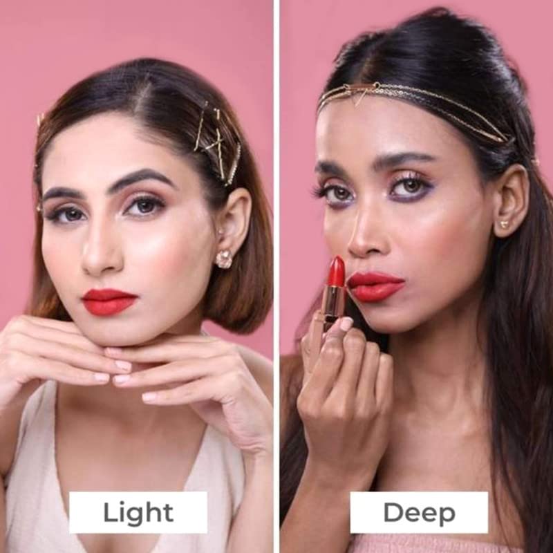 Image of PRAUSH BEAUTY (Formerly Plume) Plush Matte Lipsticks Super Light & Hydrating, Long Lasting, Rich Pigment, Smooth Soft Matte Finish, Kiss Me Red, 4g