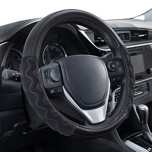 Motor Trend MaxGrip Black Steering Wheel Cover
