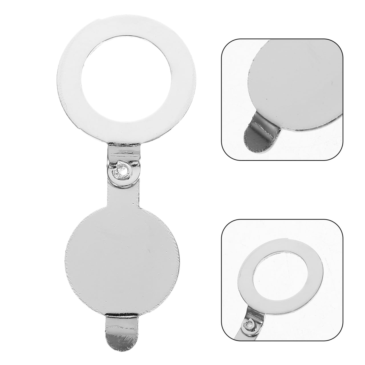 Housoutil Gucklochabdeckung, 2st Silver Türspion-Abdeckung, Sichtschutz-Türspion Für Hotel, Zuhause, Wohnungstür, Büro (14 Mm Helles Chrom)