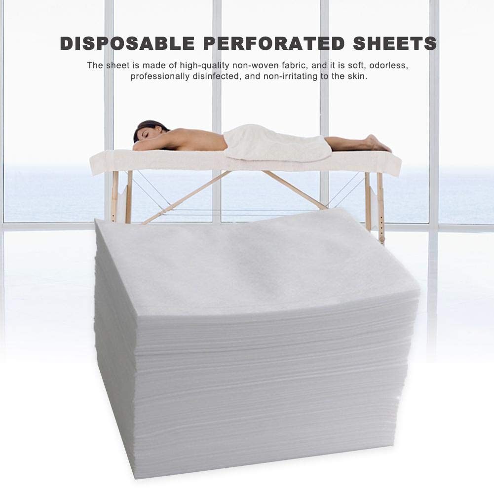 Lenzuolo Per Lettino Da Massaggio Usa E Getta 100 , Materasso In Tessuto Non Tessuto Con Fori Massaggio Tuina Lenzuolo Per Salone Di Bellezza Da Viaggio Per Spa Beauty Salon Home (80 180 Cm)