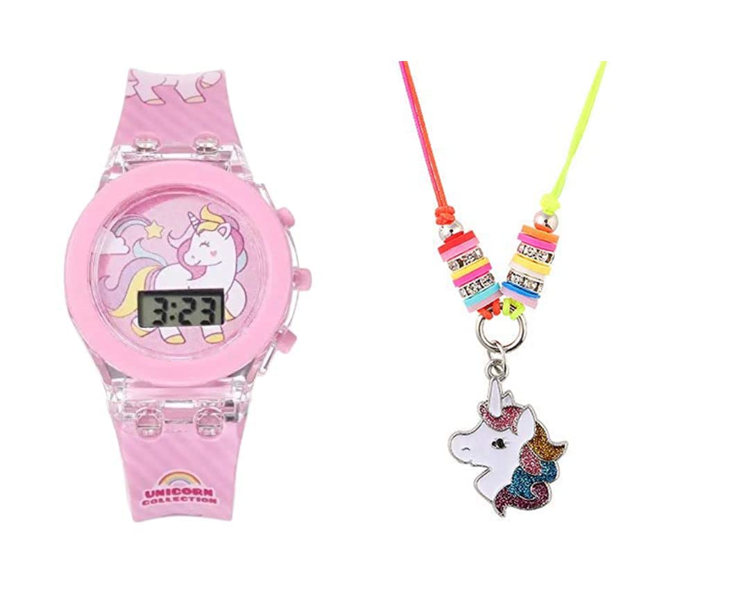 ANNACREATIONS Stylish Unicorn Pendant Necklace and Unicorn Watch for Kids and Girls (B0BSQSDF1C) Amazon Price History, Amazon Price Tracker