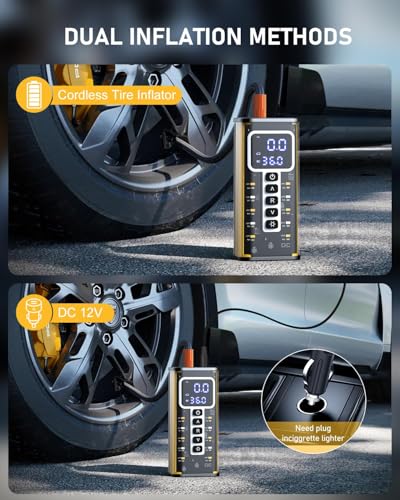 Tire Inflator Portable Air Compressor, 150 PSI Air