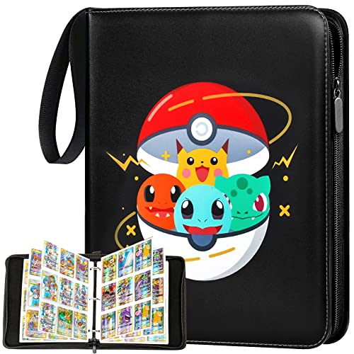 Álbum de recortes para tarjetas Pokemon, 900 bolsillos, álbum de 50 páginas, carpeta coleccionable, cuaderno de tarjetas, cuaderno de alta calidad, resistente al agua, de poliuretano, álbum de