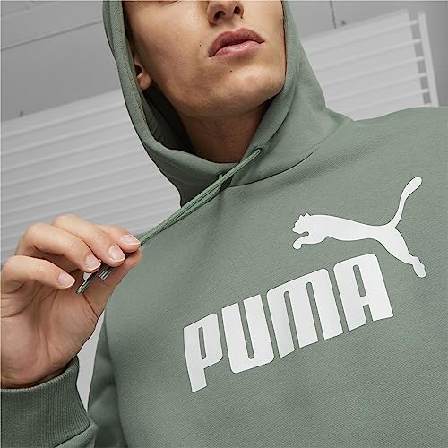 Image of Puma Cotton Men Ess Big Logo Hooded Neck Hoodie Fl (S) Mineral