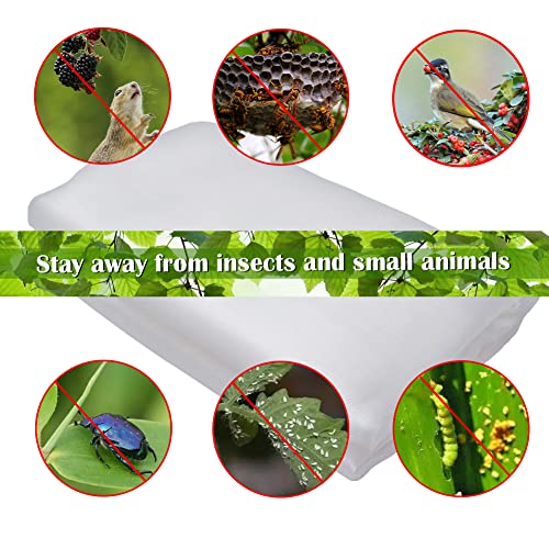 Fruit Tree Netting Covers with Zipper to Protect from Squirrels and Birds Large Netting for Fruit Trees Net Protection, White, 71" x 75", 1 Pack by FONUNO - Image 7