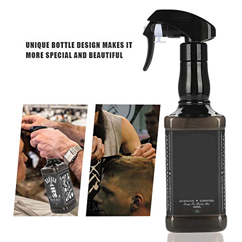 Botella Spray Plástica 500 ml para Peluquería Negra miniatura 5