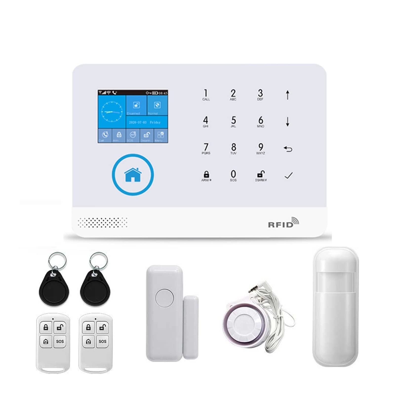 CUDTAPI GSM Home Security Alarm System With Wireless Motion Sensor Detector Burglar For Tuya APP Garden(A1-preto)