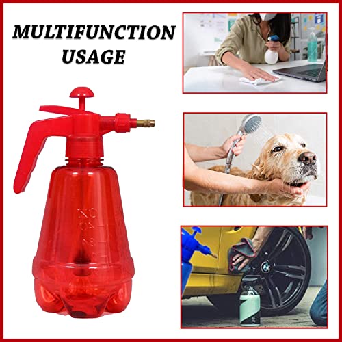KWEL Garden Pump Pressure Sprayer, Lawn Sprinkler, Water Mister, Spray Bottle for Herbicides, Pesticides, Fertilizers, Plants Flowers 1.2 Liter (Red)