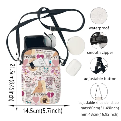 KEYCHIN Music Album Crossbody Bag Singer Fans Gifts That’s That Me Song Lyrics Shoulder Bag Please Song Merch 7