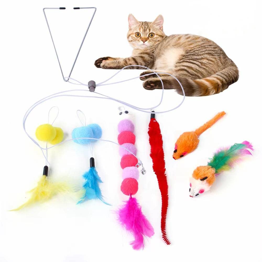 Giocattolo Appeso Per Gatti - Con Topini Ed Erba Gatta Per Divertimento Assicurato - Foto 7