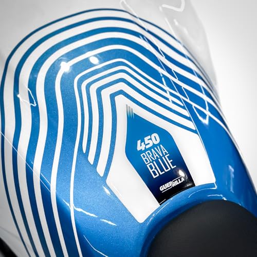Az Graphishop Protector de depósito de resina 3D compatible con Royal Enfield Guerrilla 450 Brava Blue FMLDM-001