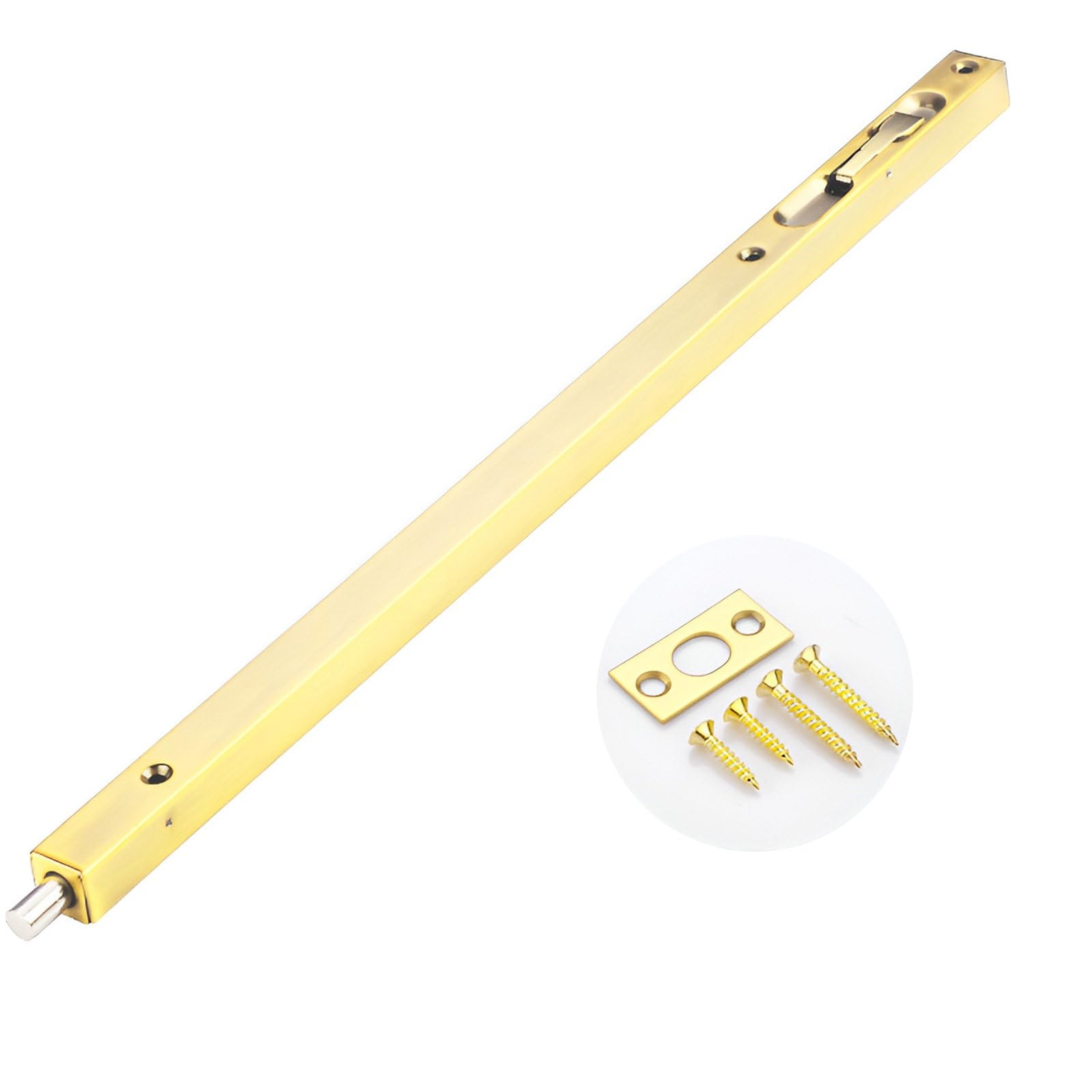 Loquet Caché de Porte Boulon de Sécurité, Loquet Coulissant de Poignée à Levier, Verrous et Boulon Loquet de Porte Dissimulés,BrushedGold-36in/91.5cm