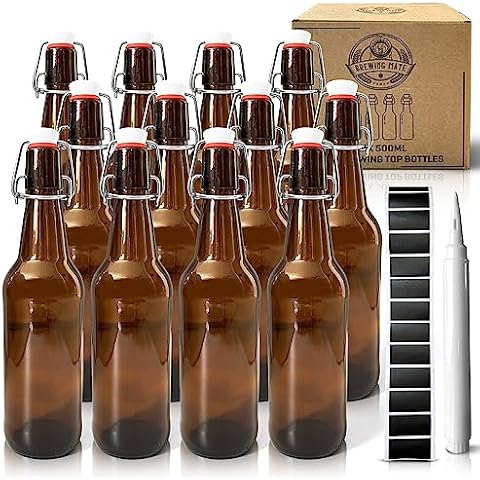Brewing Mate 12x 500ml Glass Bottles Cover