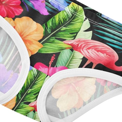 Stylish Toddler Girls Underwear 2t Cotton Little Girl Panties Tropical Palm Floral Flamingos Undies Kids Briefs4
