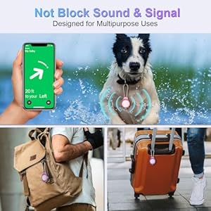 2-Pack for Airtag Holder Anti-Lost Air tag Lock Case with Wire Cable Compatible with Apple AirTag, Ultra Durable Waterproof Air tag Case for Luggage, Key, Backpack, Pets, Bik (Clear Pink & Purple)