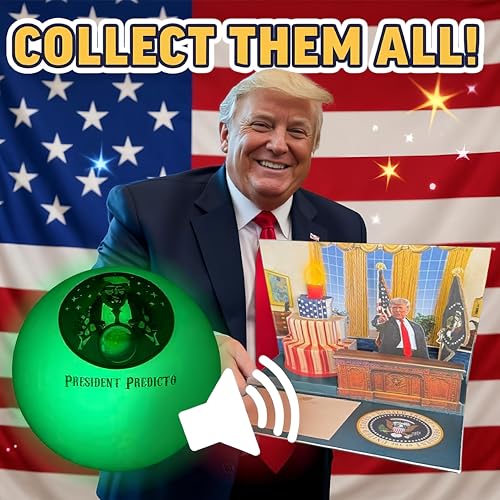 Trump Talking Fortune Telling Ball – Lights Up &amp; Speaks 25 Answers in His Real Voice – Motion Activated Crystal Ball with Color Changing LED – Funny Donald Trump Gifts for Men Women – Gag Gift Toy