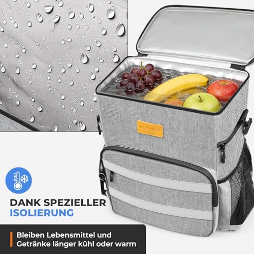 30L Kühltasche & Kühlrucksack – Isoliert, wasserdicht, auslaufsicher, faltbar | 24+ Stunden Kälte für Camping, Picknick, Strand, BBQ & Auto 5