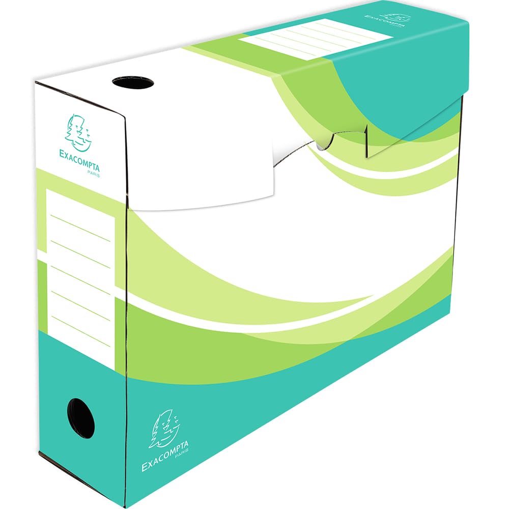 Exacompta 8 Confezioni da 5 Scatole Archivio Kraft A4 Dorso 80 mm Assortiti