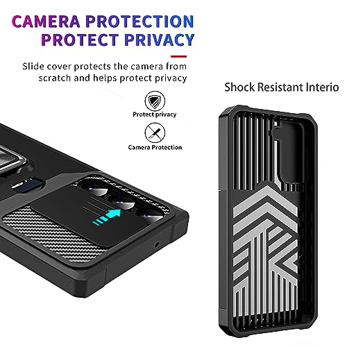 rojarou for Samsung Galaxy S21 ultra Case with Card Holder Stand,Black
