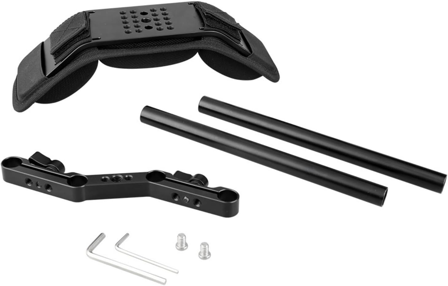 軽量ショルダー調節可能な 15 ミリメートルロッド三脚アダプターパッドアタッチメント快適な撮影カメラパッド