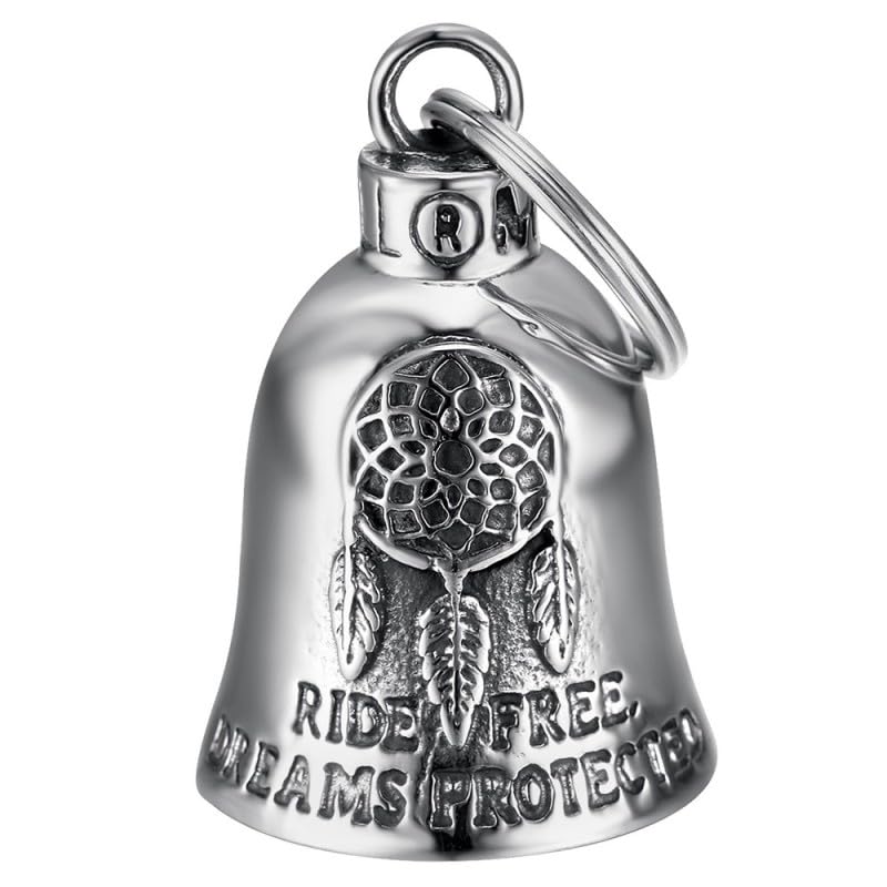 MOCY BELL - Campanella Moto Mocy Bell Acchiappasogni - Acciaio Inox 316L - Ride Free Dreams Protected